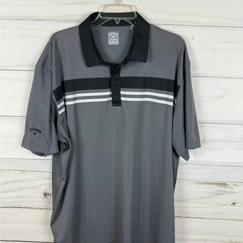 Callaway Men's Polo Shirt in Gray with Black Accents